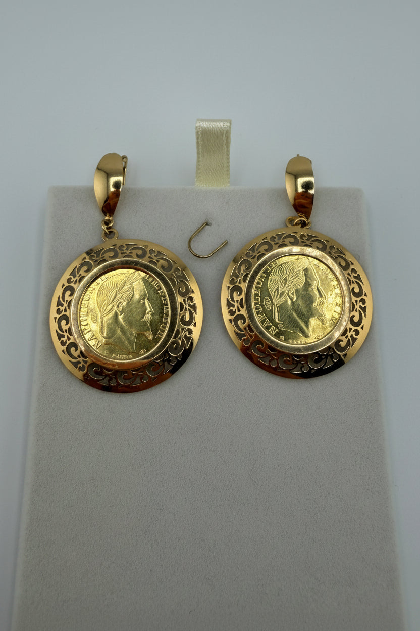 Boucles d’Oreilles – Inspiration Louis d’Or Napoléon