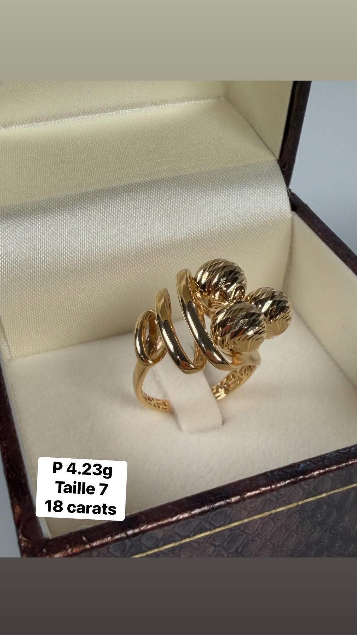 Ring with Gold Beads