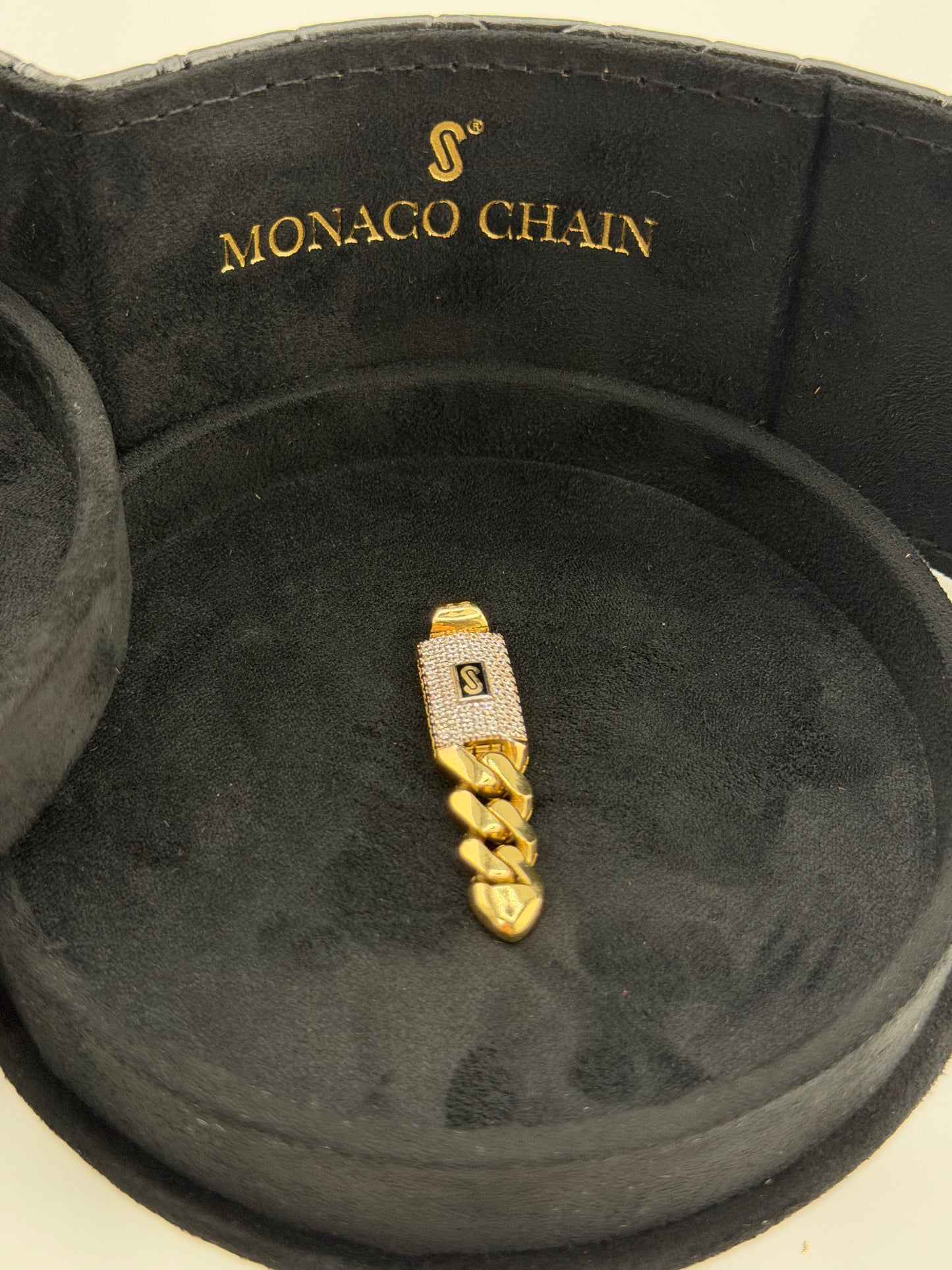 Pendentif Monaco Chain en or 18K et zircon — 3,36 g