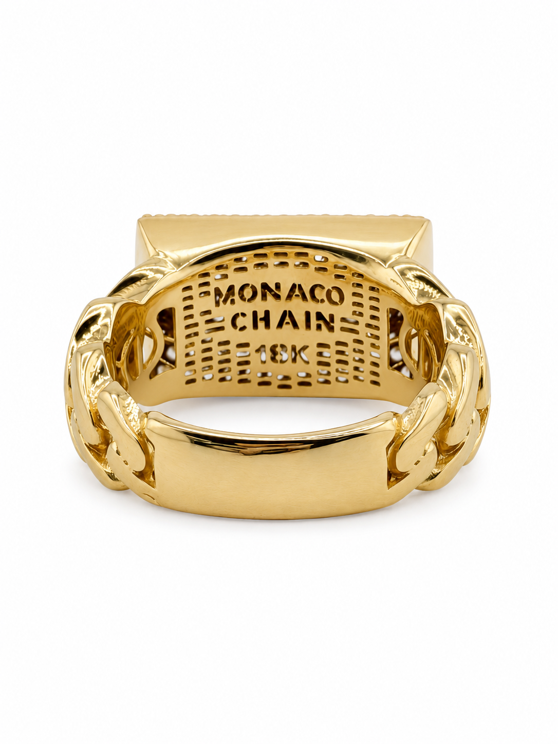Trio Monaco Chain original en or 18 carats avec zircon