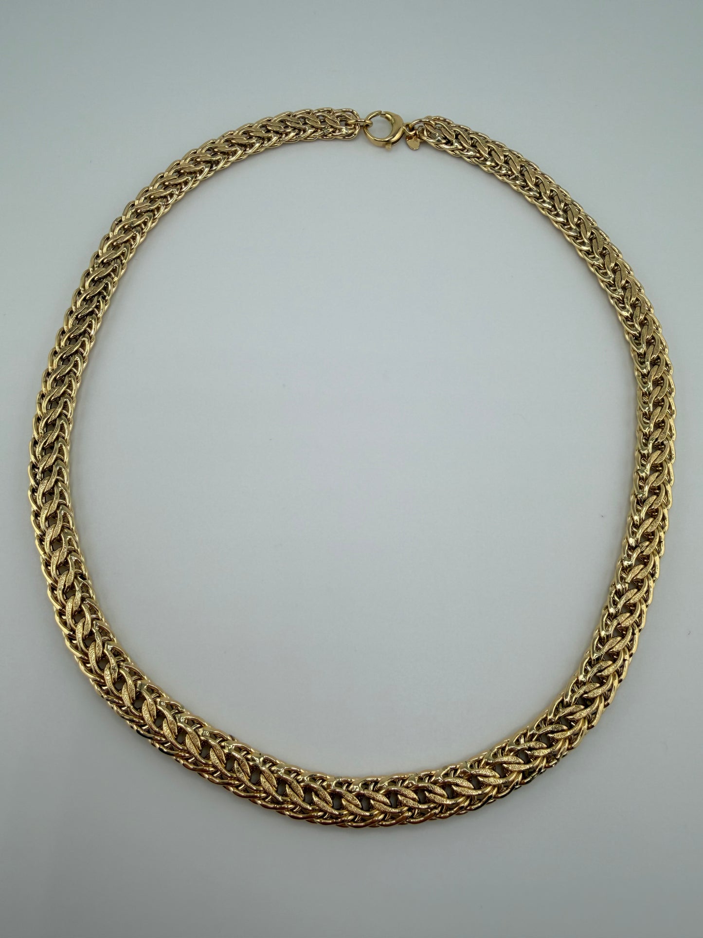 Collier tressé italien en or 18K – 46 cm