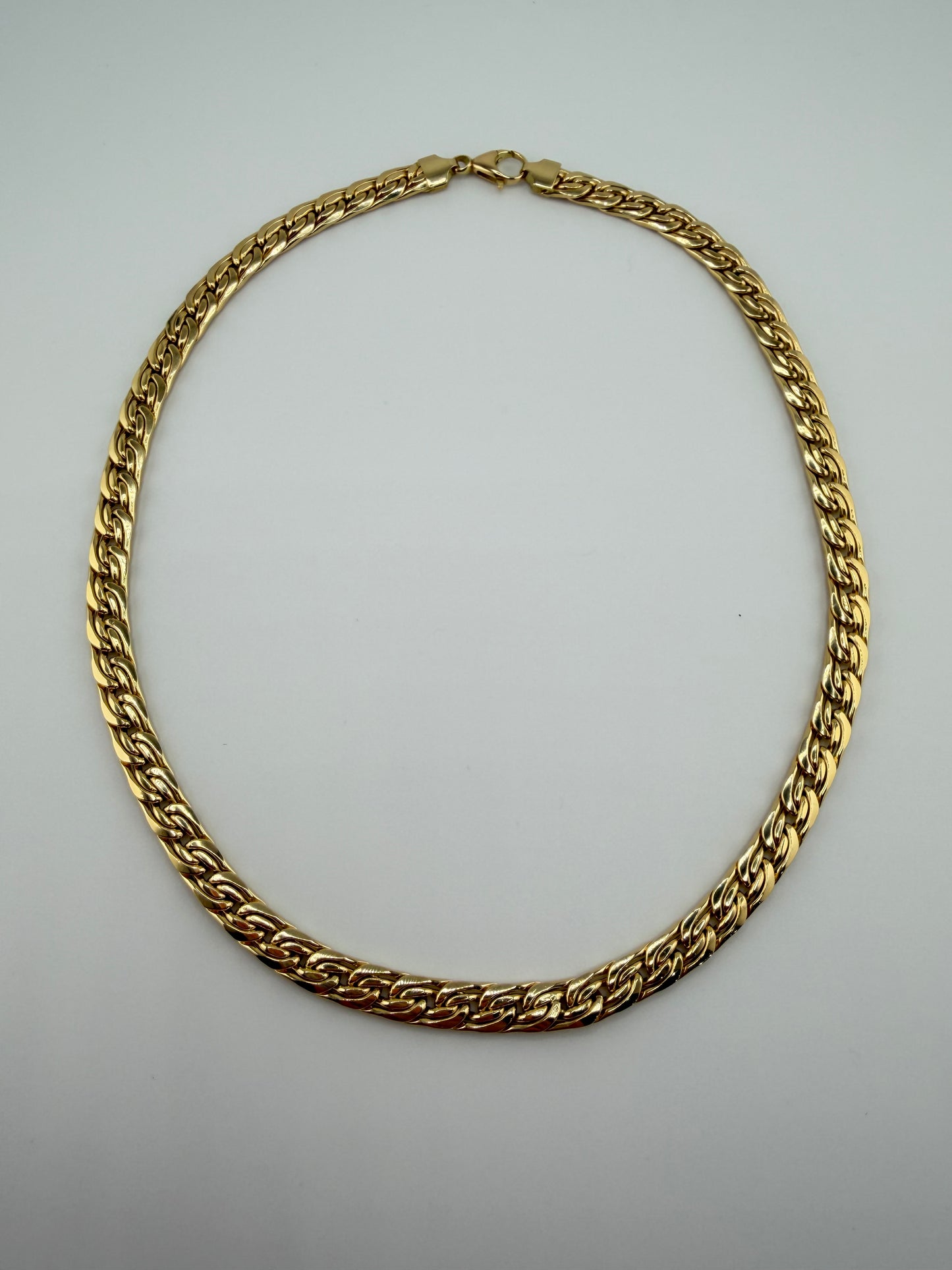 Collier italien à maille tressée en or 18K – 44 cm
