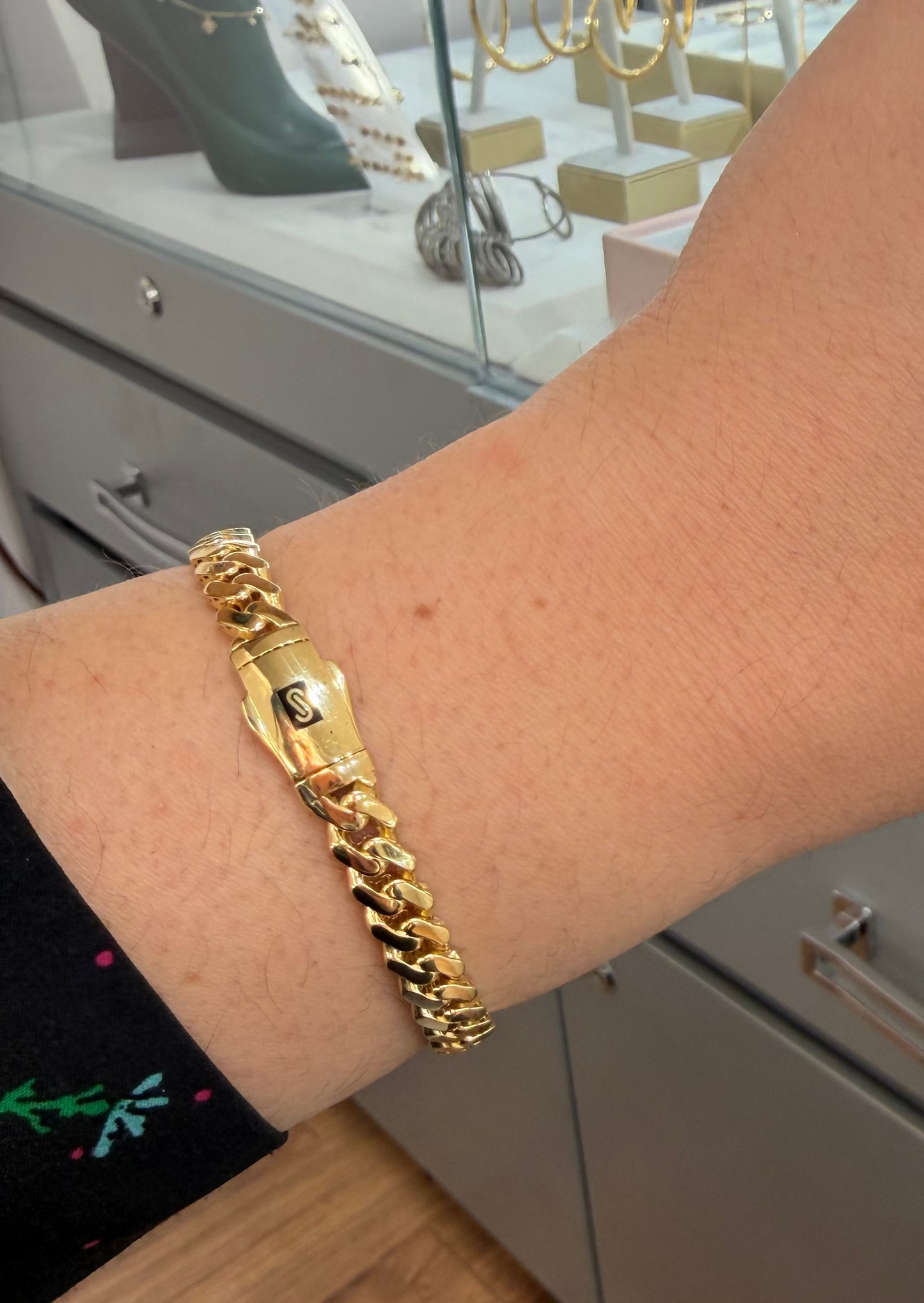 Bracelet maille cubaine Monaco 18K – 12,5 g | 18 cm | 6,5 mm