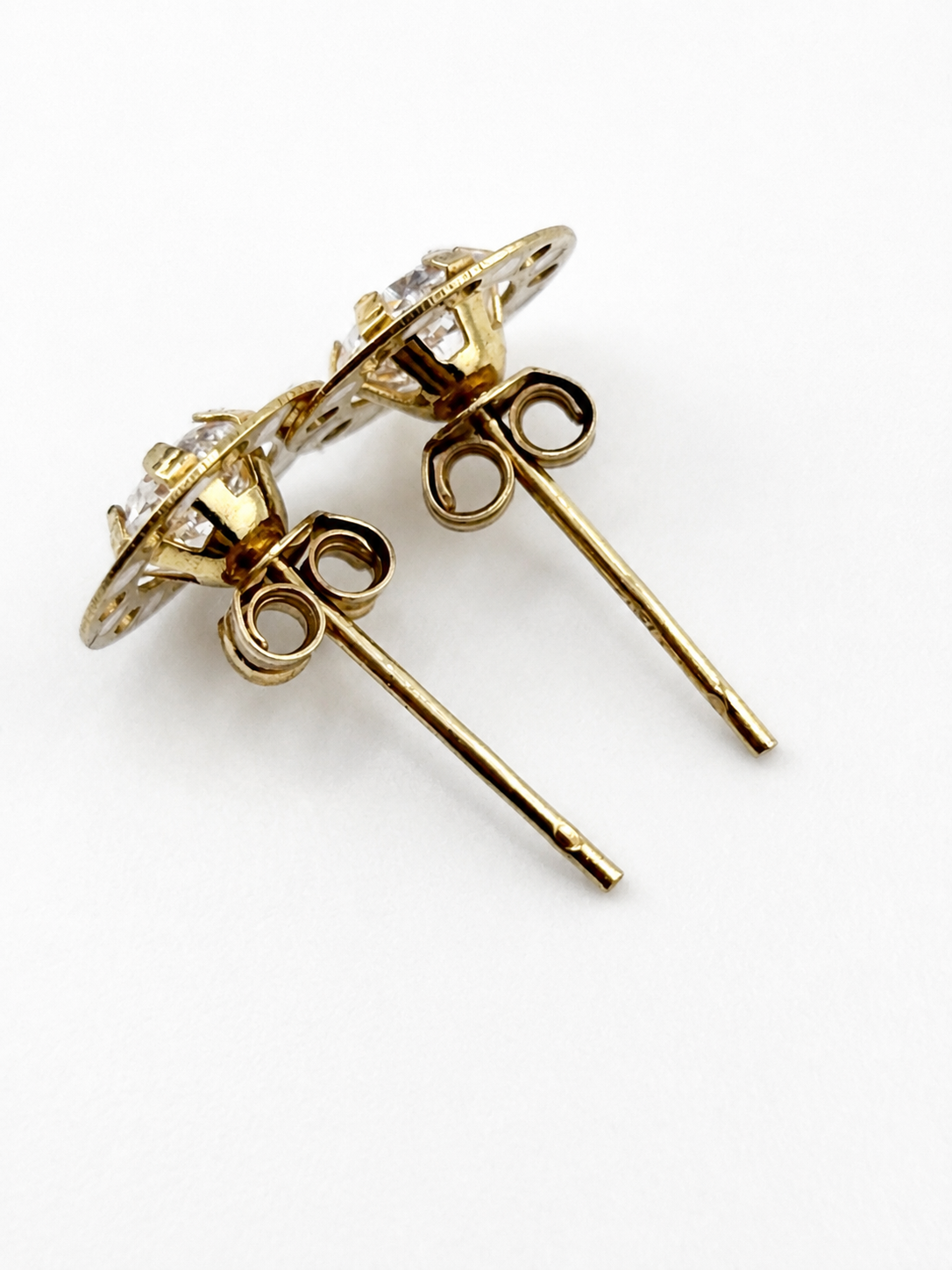 18K Gold Baby Earrings with Zircon
