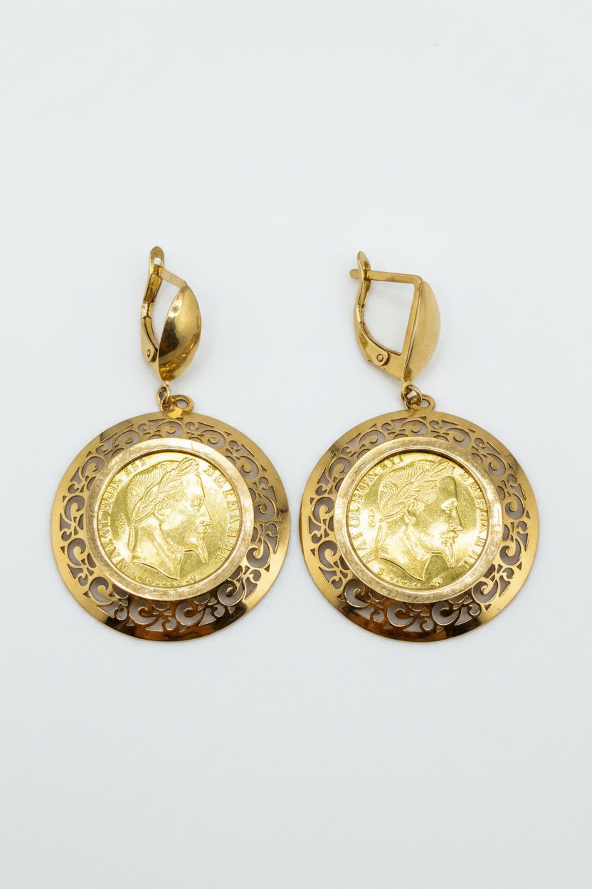 Boucles d’Oreilles – Inspiration Louis d’Or Napoléon