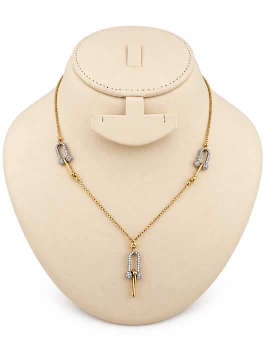 Collier en or 18 carats avec détails élégants – 7,61 g