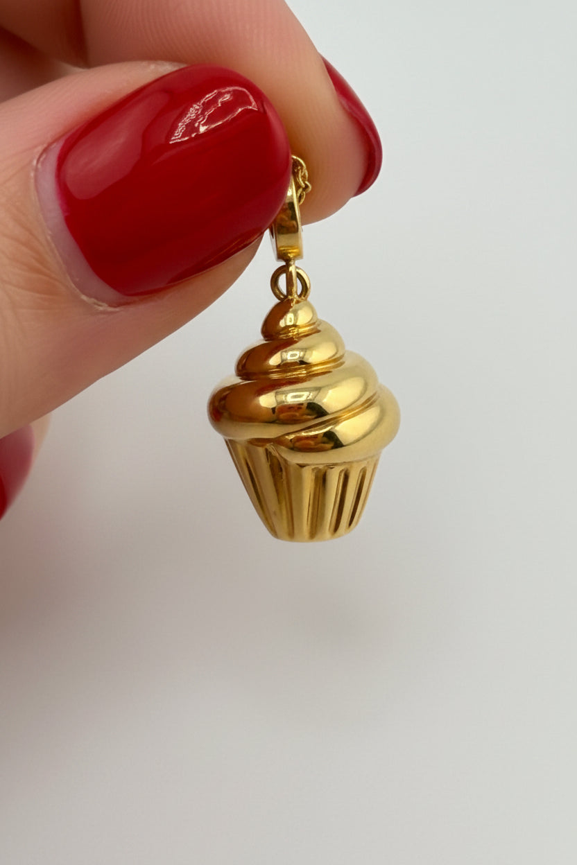 Pendentif Charm Cupcake 3D