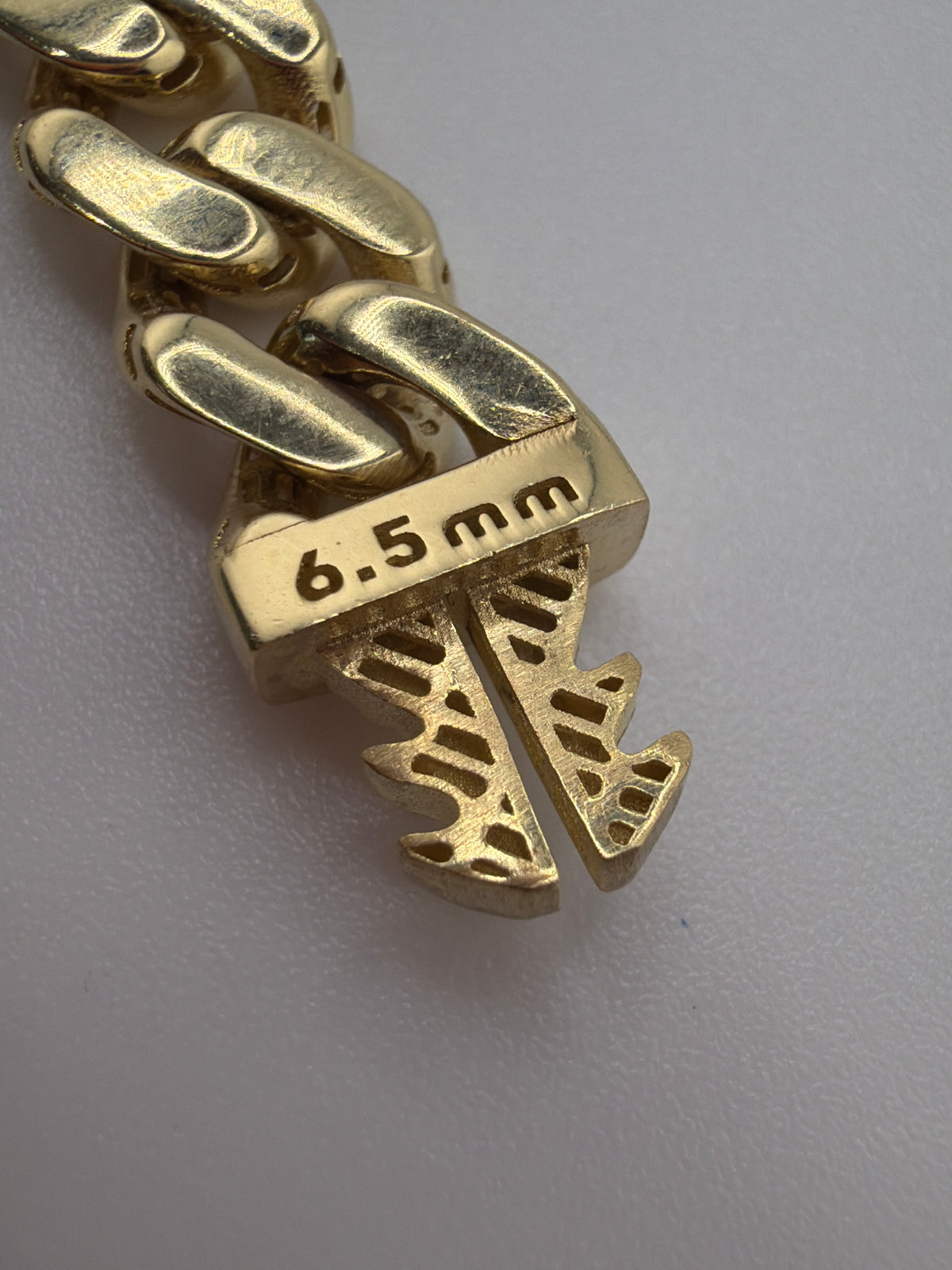 Bracelet Monaco authentique en or jaune 18K sans pierre – 8,3 g – 19 cm