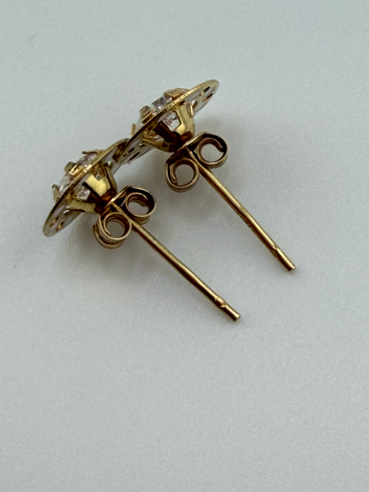 18K Gold Baby Earrings with Zircon