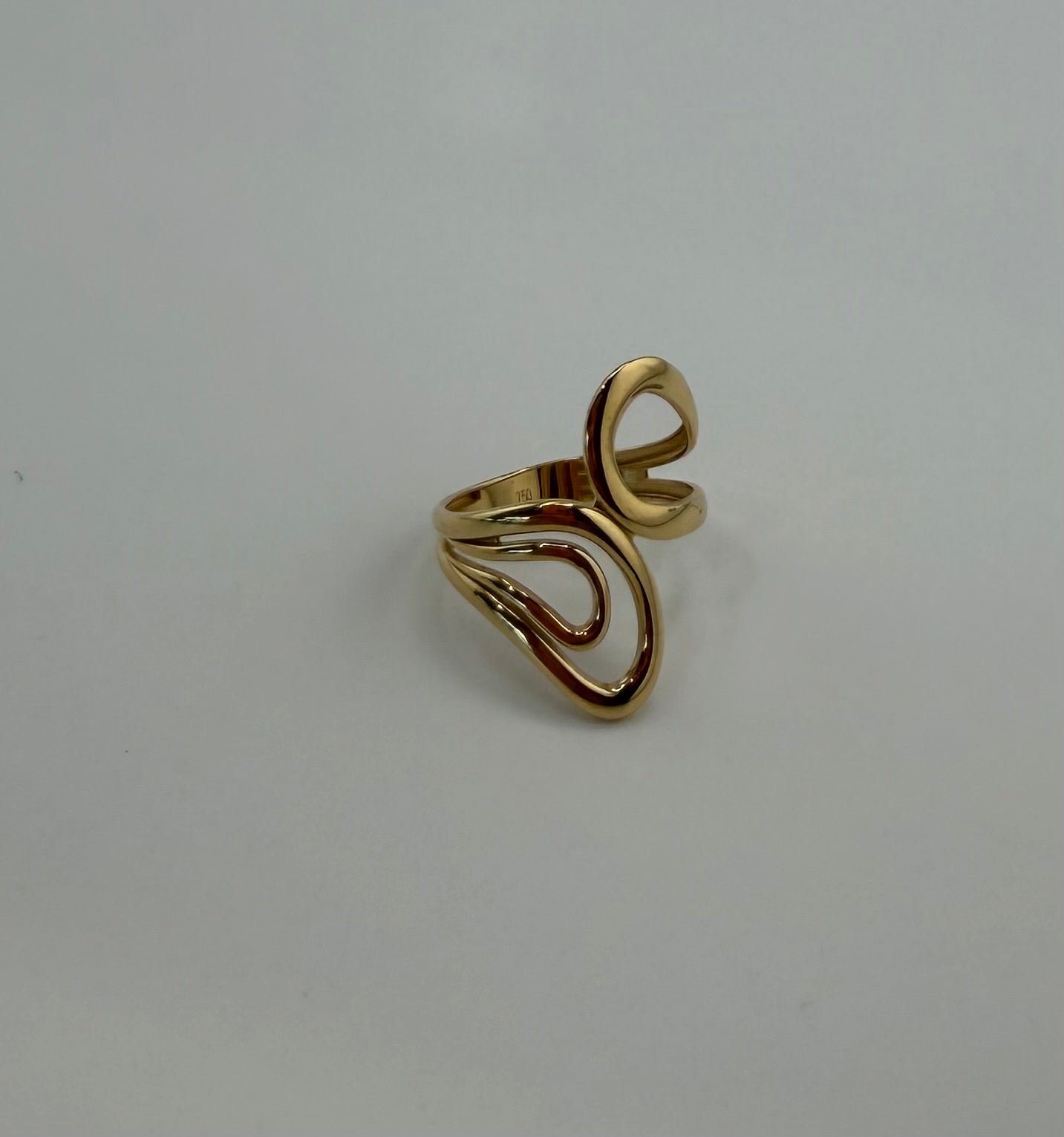 Bague Sculpturale Ouverte en Or 18K