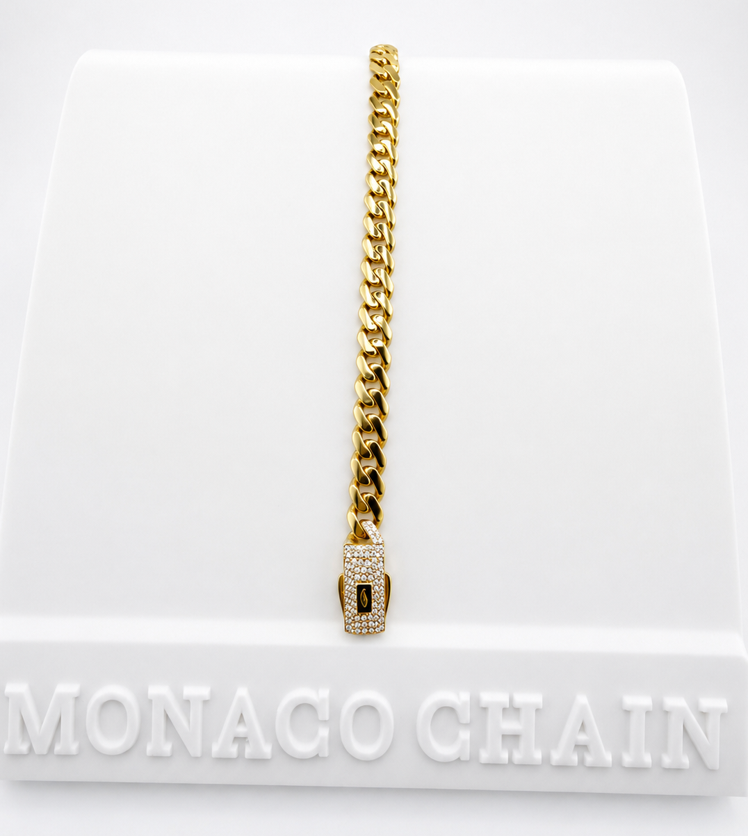 Bracelet Monaco Chain original en or 18 carats – 20 cm