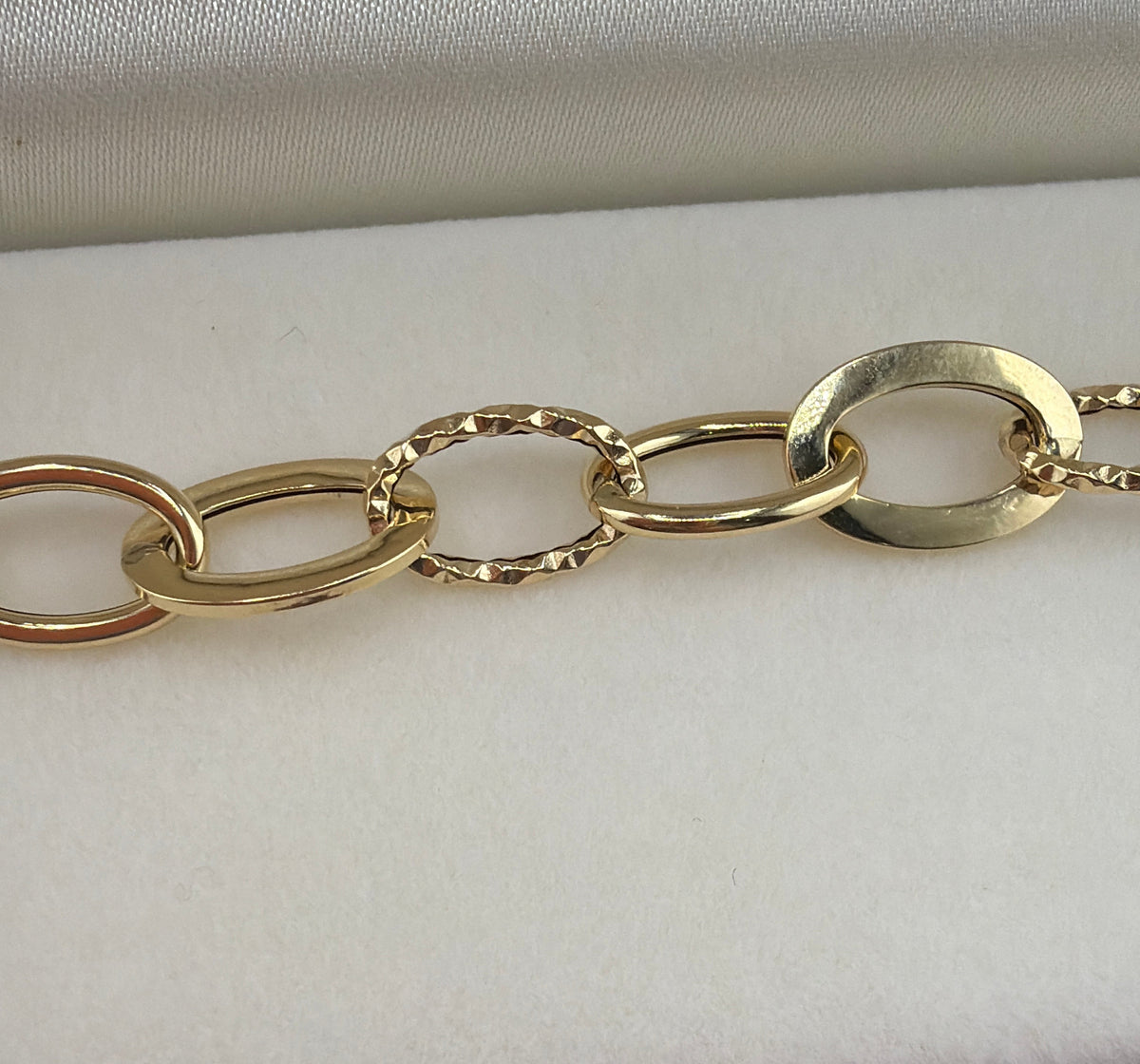 Bracelet maille ovale en or 18 carats – Fabrication italienne 3.6g