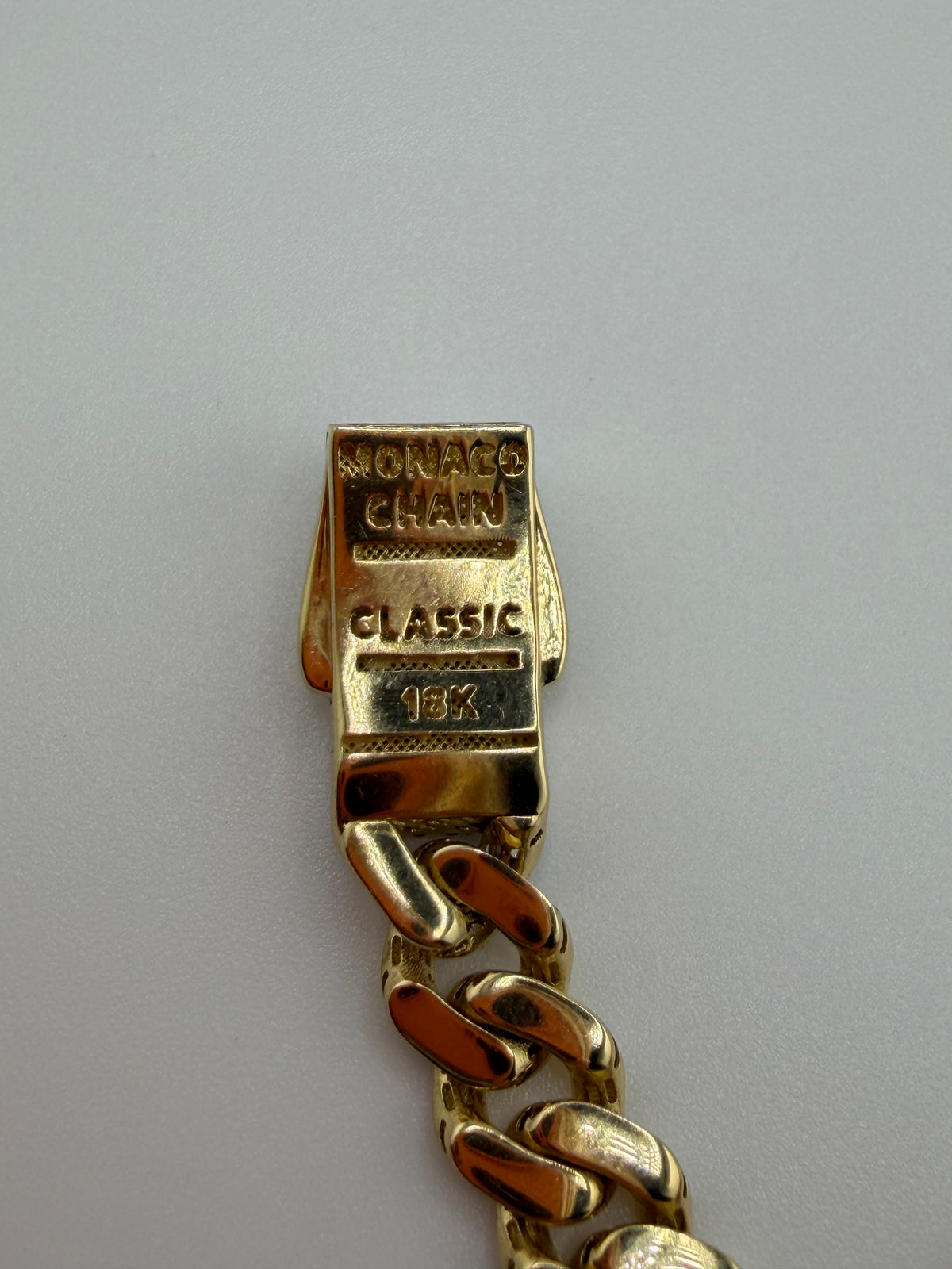 Bracelet Monaco Chain original en or 18 carats – 20 cm