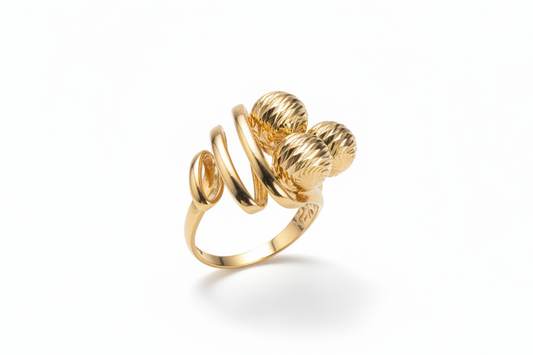 Ring with Gold Beads