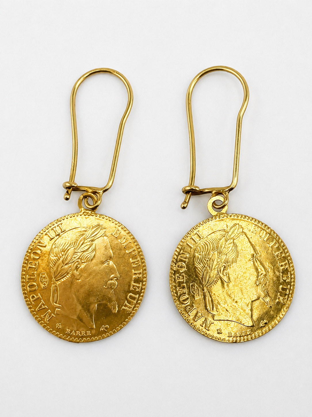 Boucles d’oreilles-Style Pièce Napoléon