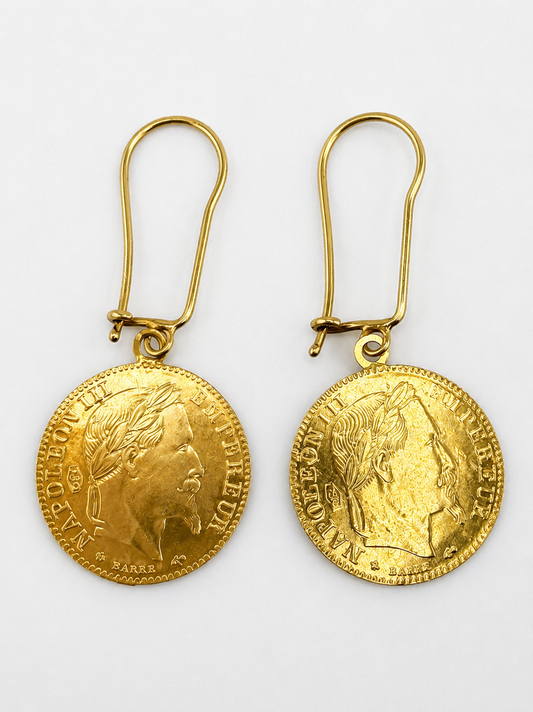 Boucles d’oreilles-Style Pièce Napoléon