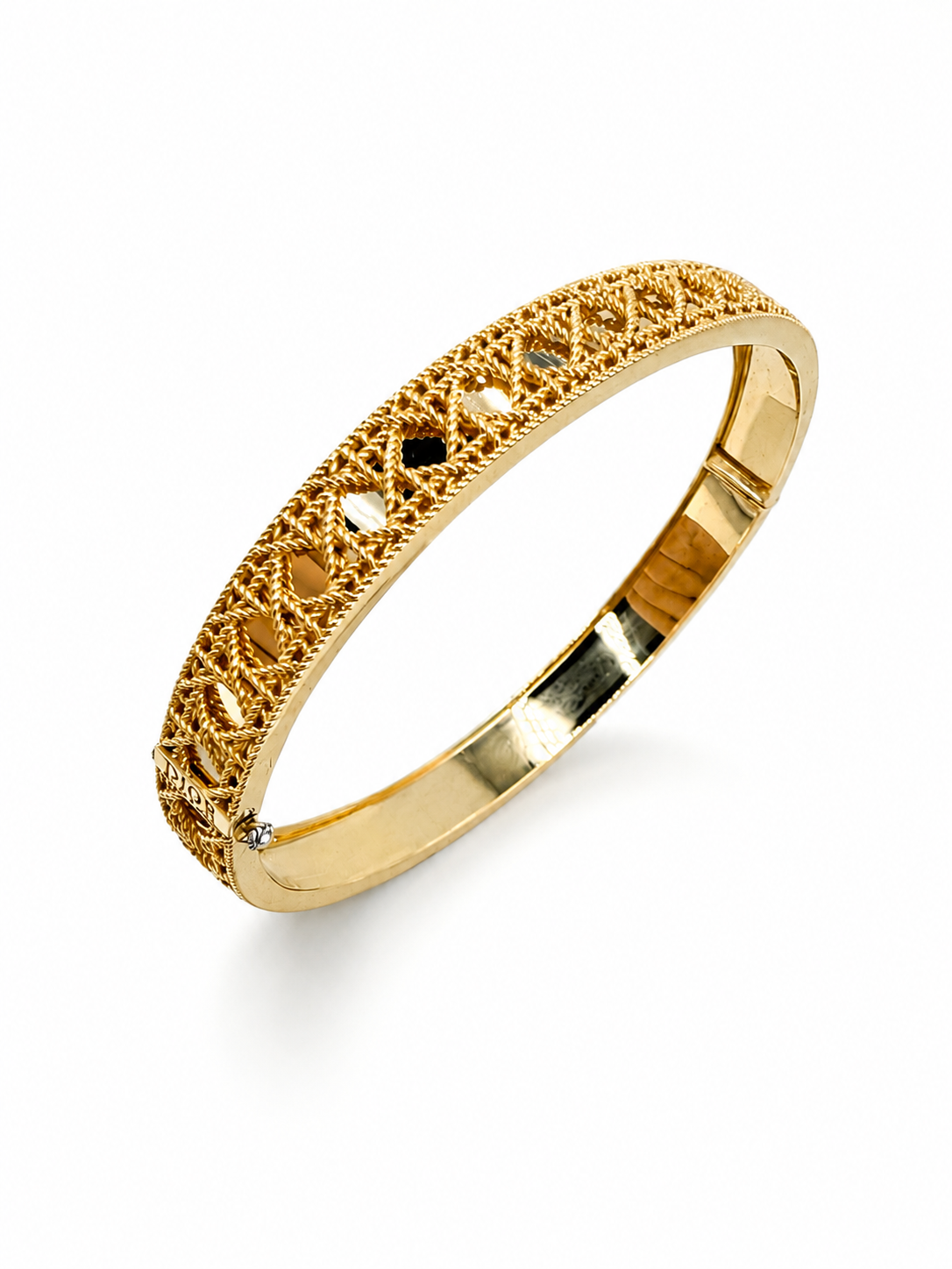 Bracelet D ajouré en or 18 carats – Style haute couture