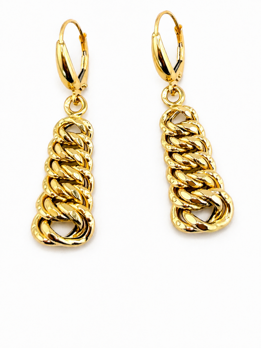 Boucles d’oreilles style américain en or 18 carats – Fabrication italienne
