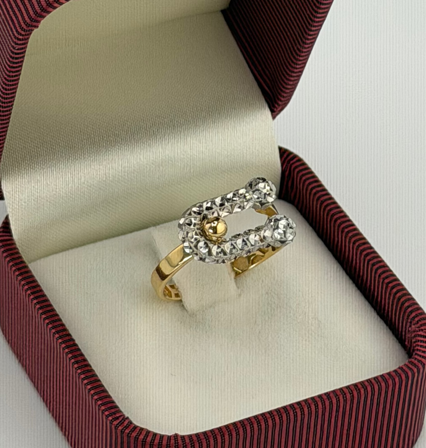 Bague Épingle Bicolore en Or 18 Carats