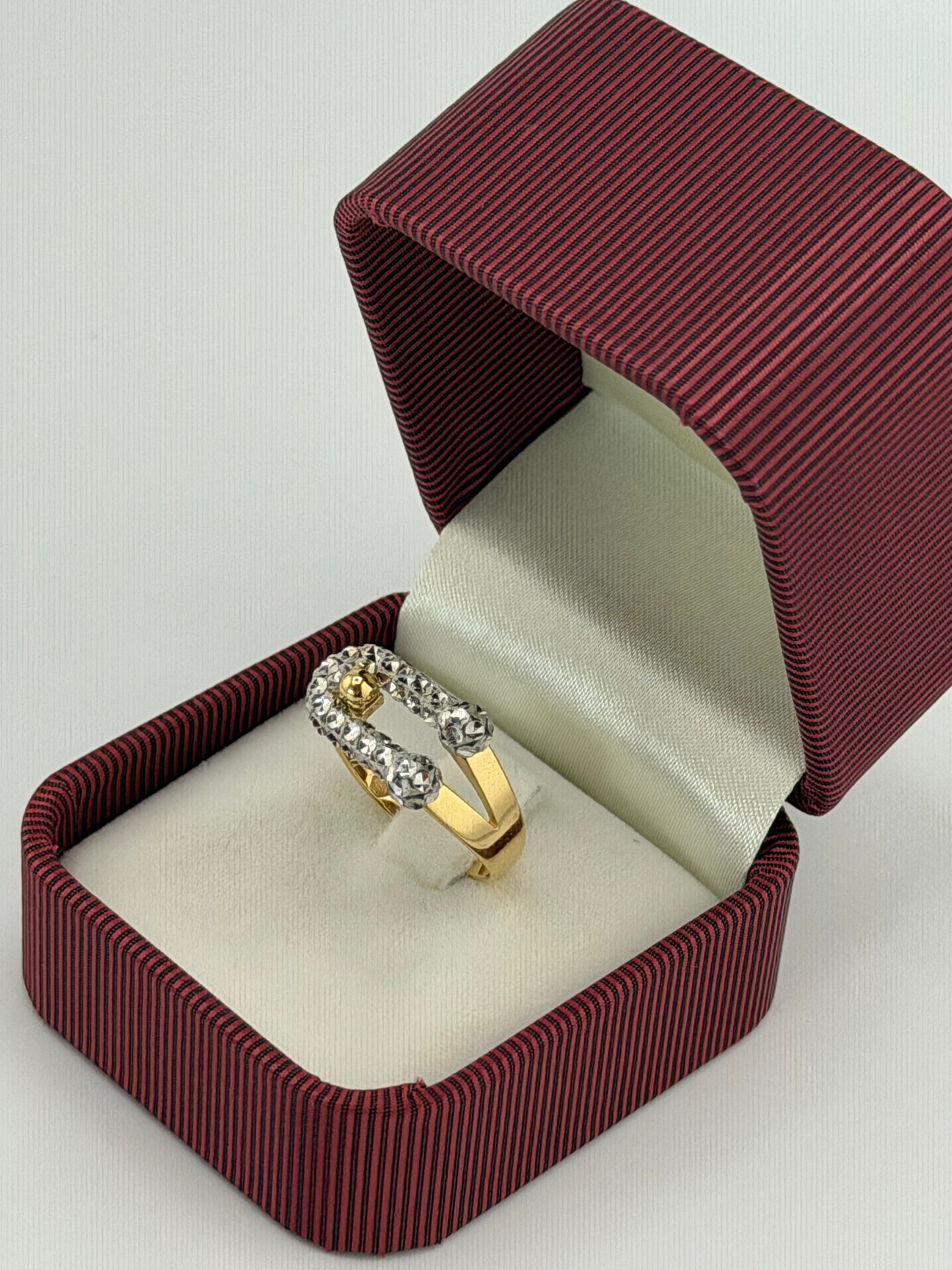 Bague Épingle Bicolore en Or 18 Carats