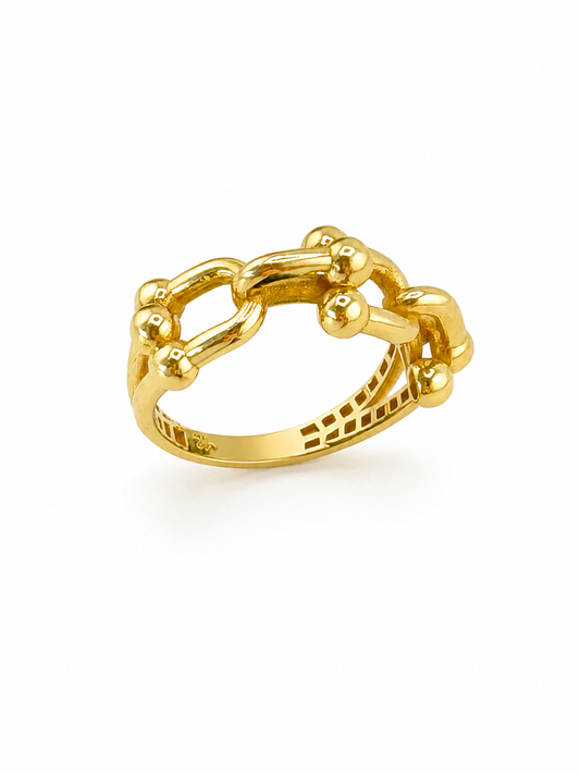 Bague maillons en or 18 carats