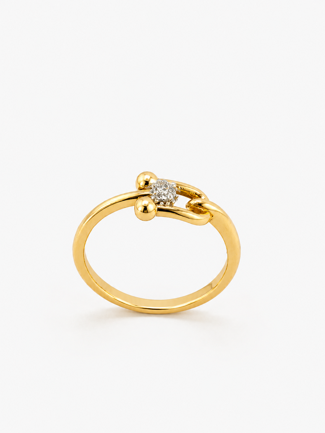 Bague inspiration TFNY en or 18 carats avec zircon