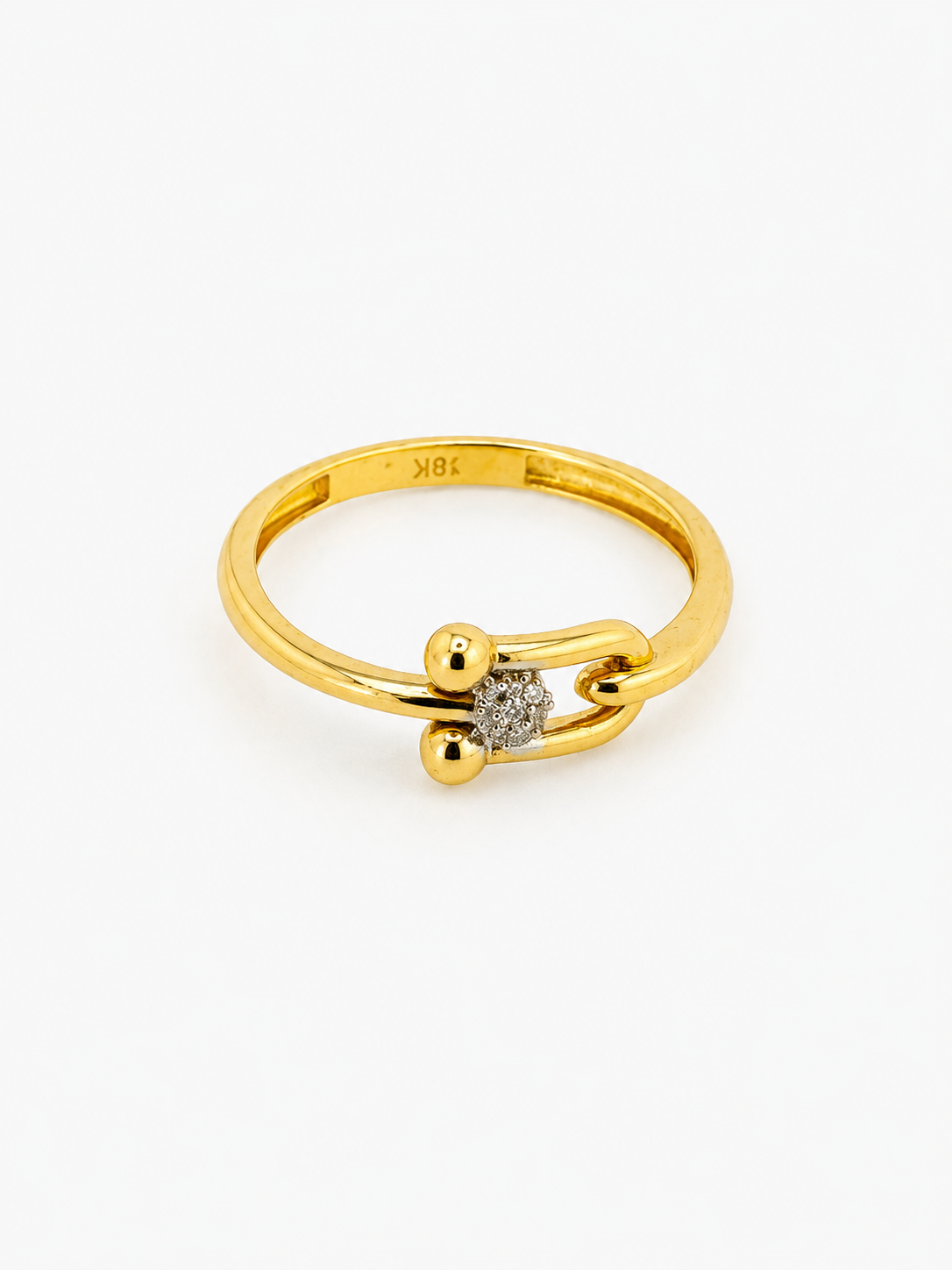Bague inspiration TFNY en or 18 carats avec zircon