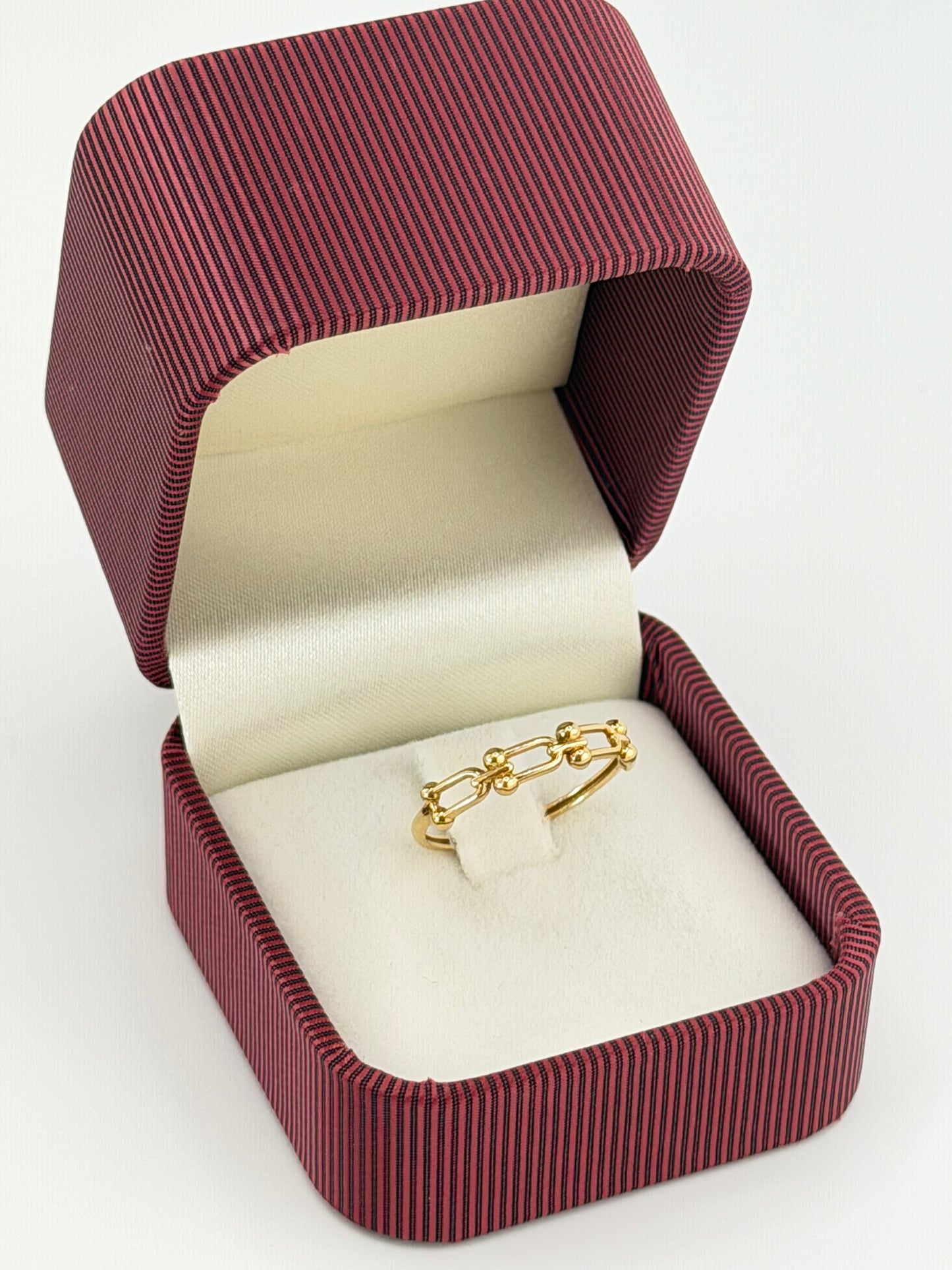 Bague inspiration TFNY maillons en or 18 carats