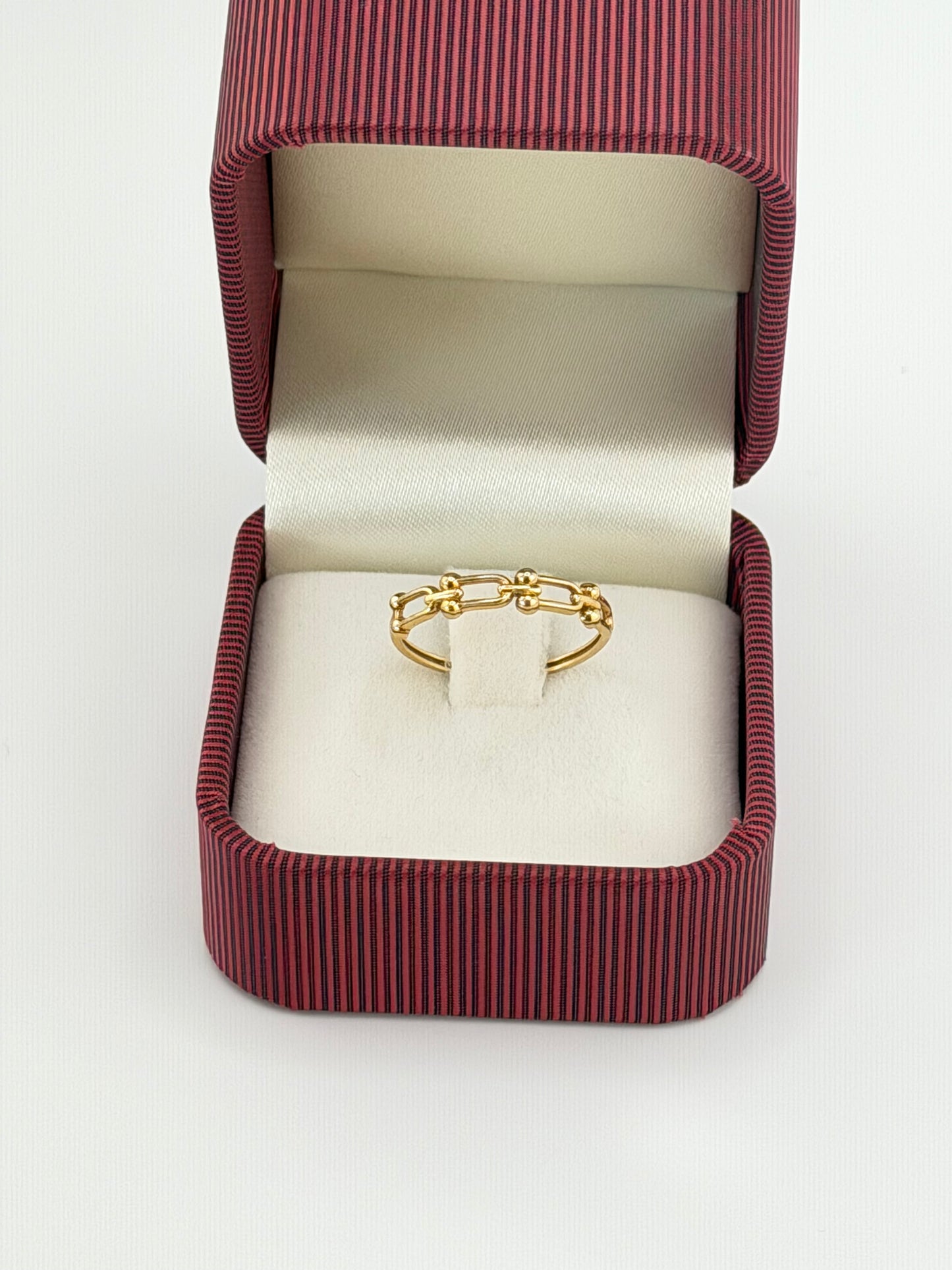 Bague inspiration TFNY maillons en or 18 carats