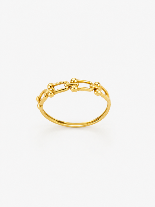 Bague inspiration TFNY maillons en or 18 carats