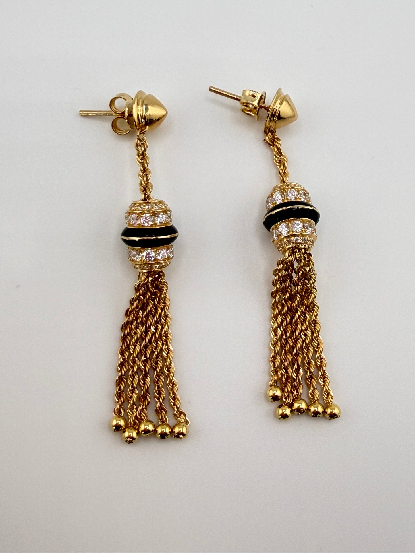 Ensemble Ascenseur 4 pièces en or 18 carats – Noir & Zircons