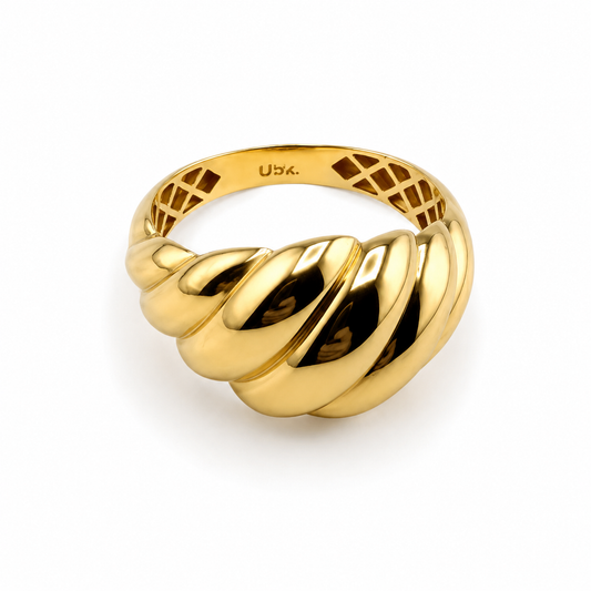 Bague torsadée en or 18K
