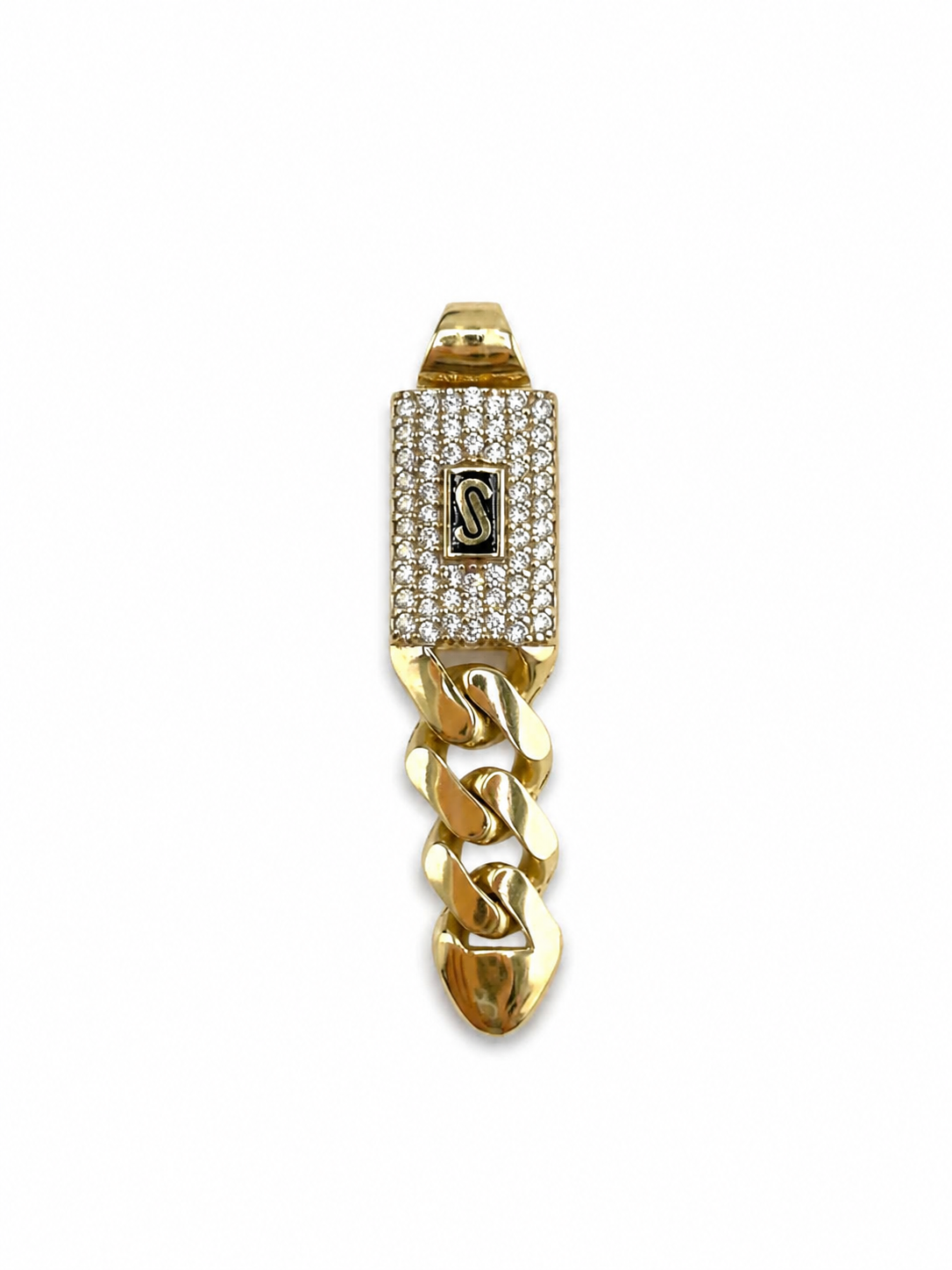 Pendentif Monaco Chain en or 18K et zircon — 3,36 g