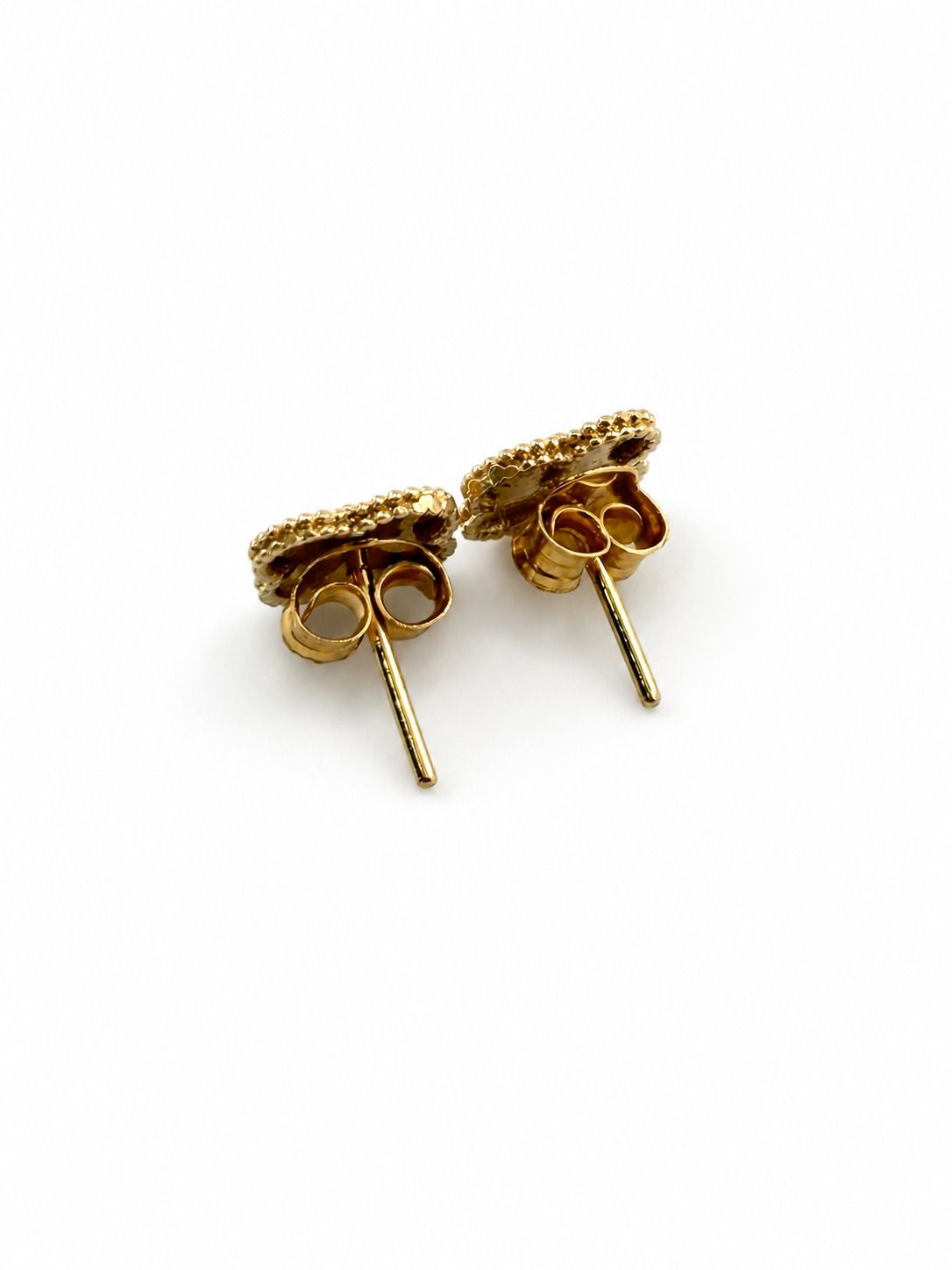 18K Gold Clover Earrings