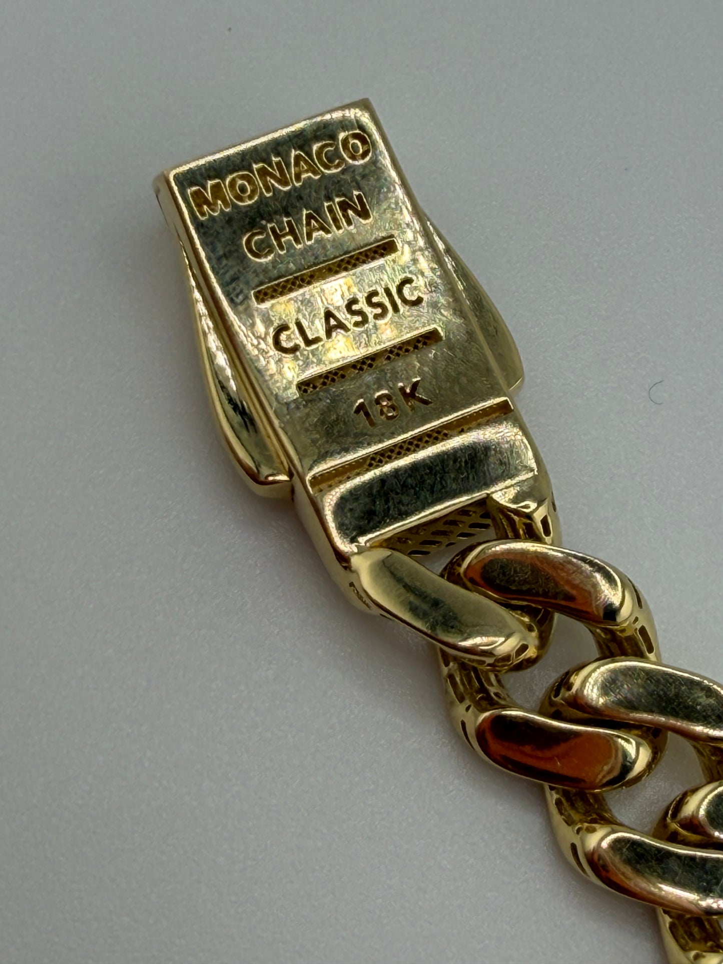 Original 18K gold Monaco bracelet – 12 g – 20 cm