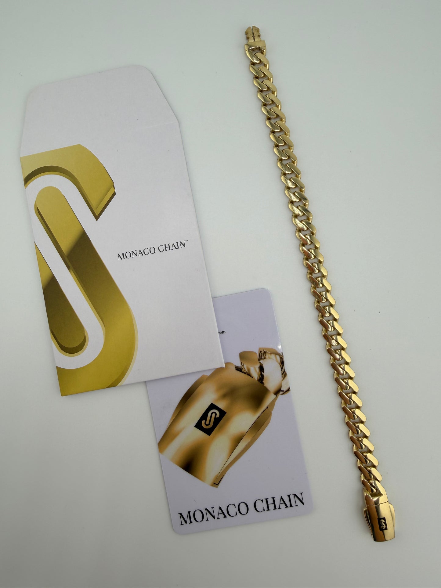 Original 18K gold Monaco bracelet – 12 g – 20 cm
