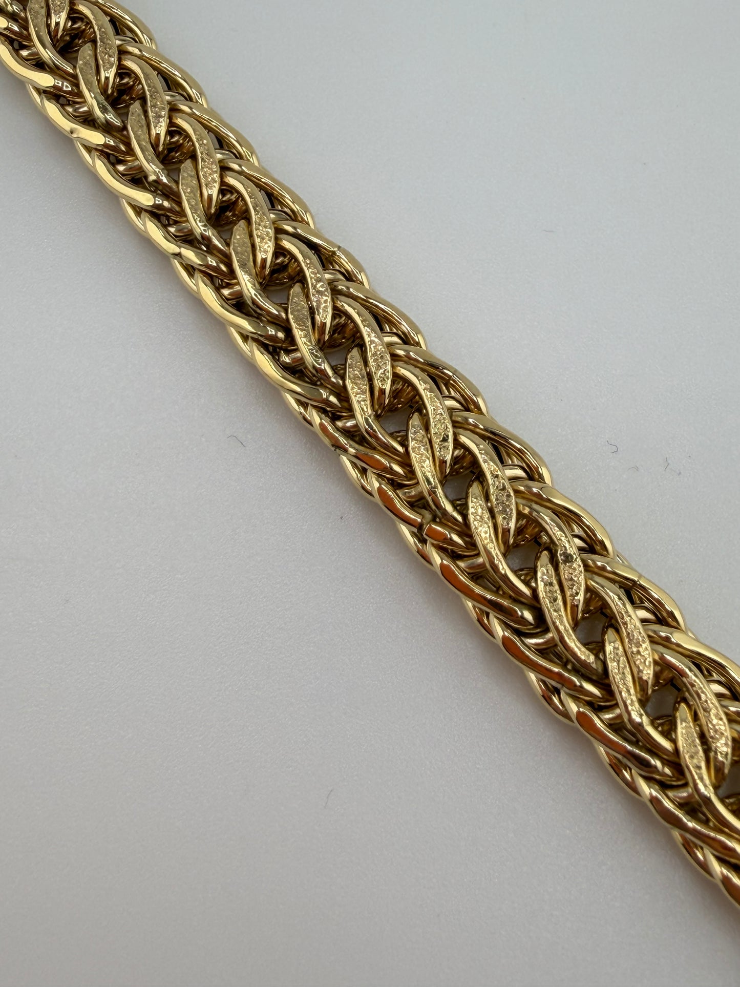 Bracelet italien à maille tressée en or 18K – 20 cm-9.15g