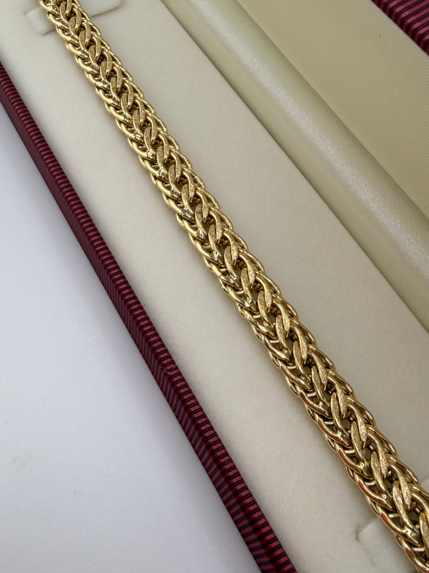 Bracelet italien à maille tressée en or 18K – 20 cm-9.15g