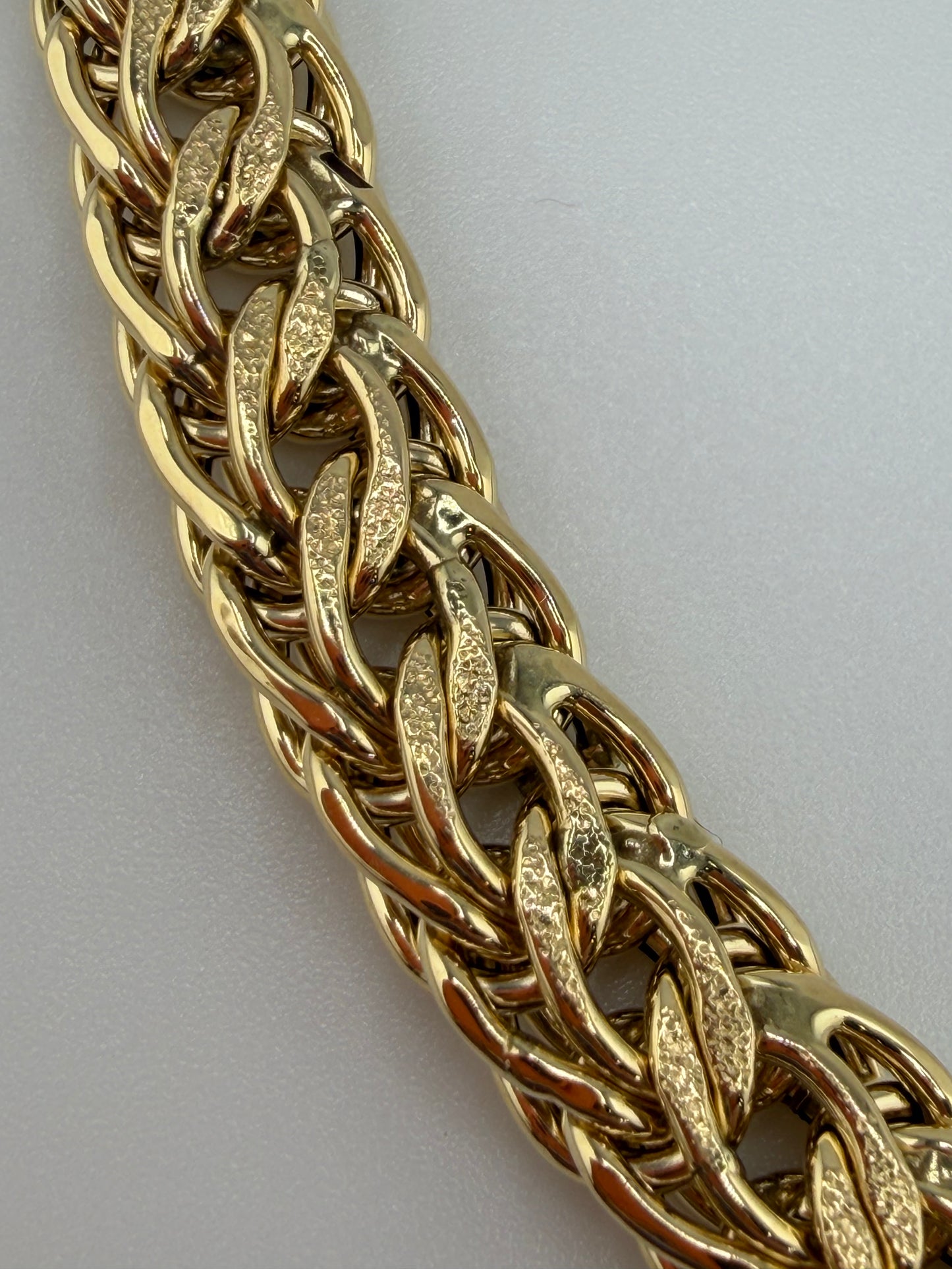 Collier tressé italien en or 18K – 46 cm