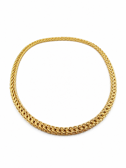 Collier tressé italien en or 18K – 46 cm