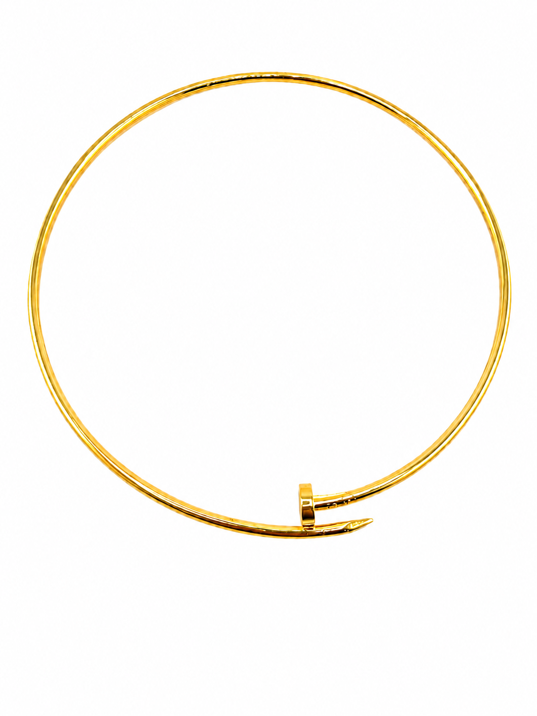 Collier rigide en or jaune 18K – 16,22 g