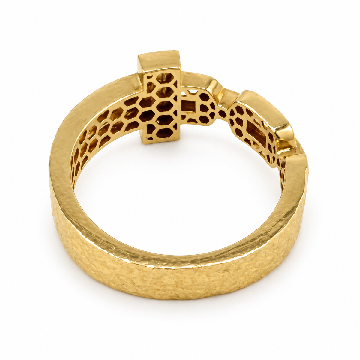 Bague sculpturale en or jaune 18K