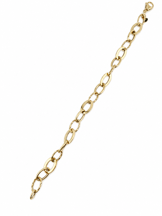 Bracelet maille ovale en or 18 carats – Fabrication italienne 3.6g