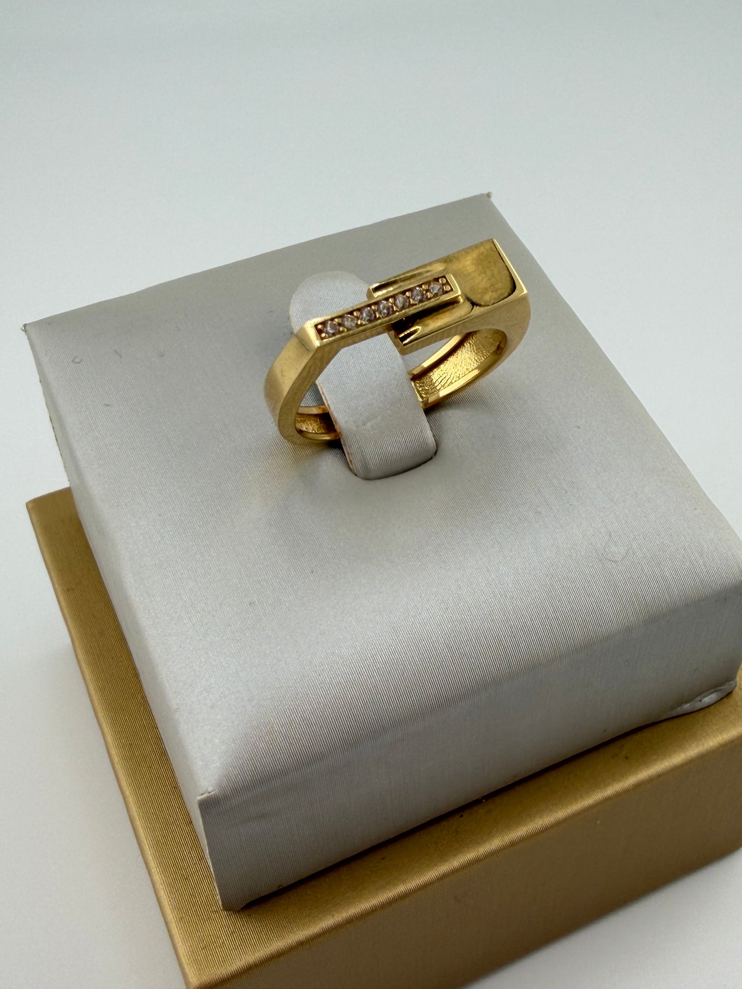 Bague Ruban Scintillant en Or 18K — 4,22 g