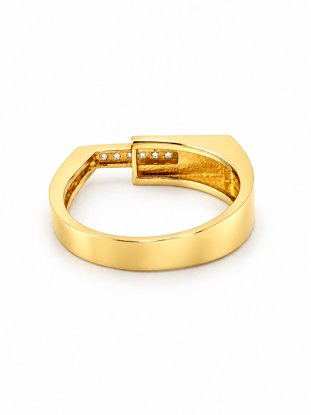 Bague Ruban Scintillant en Or 18K — 4,22 g