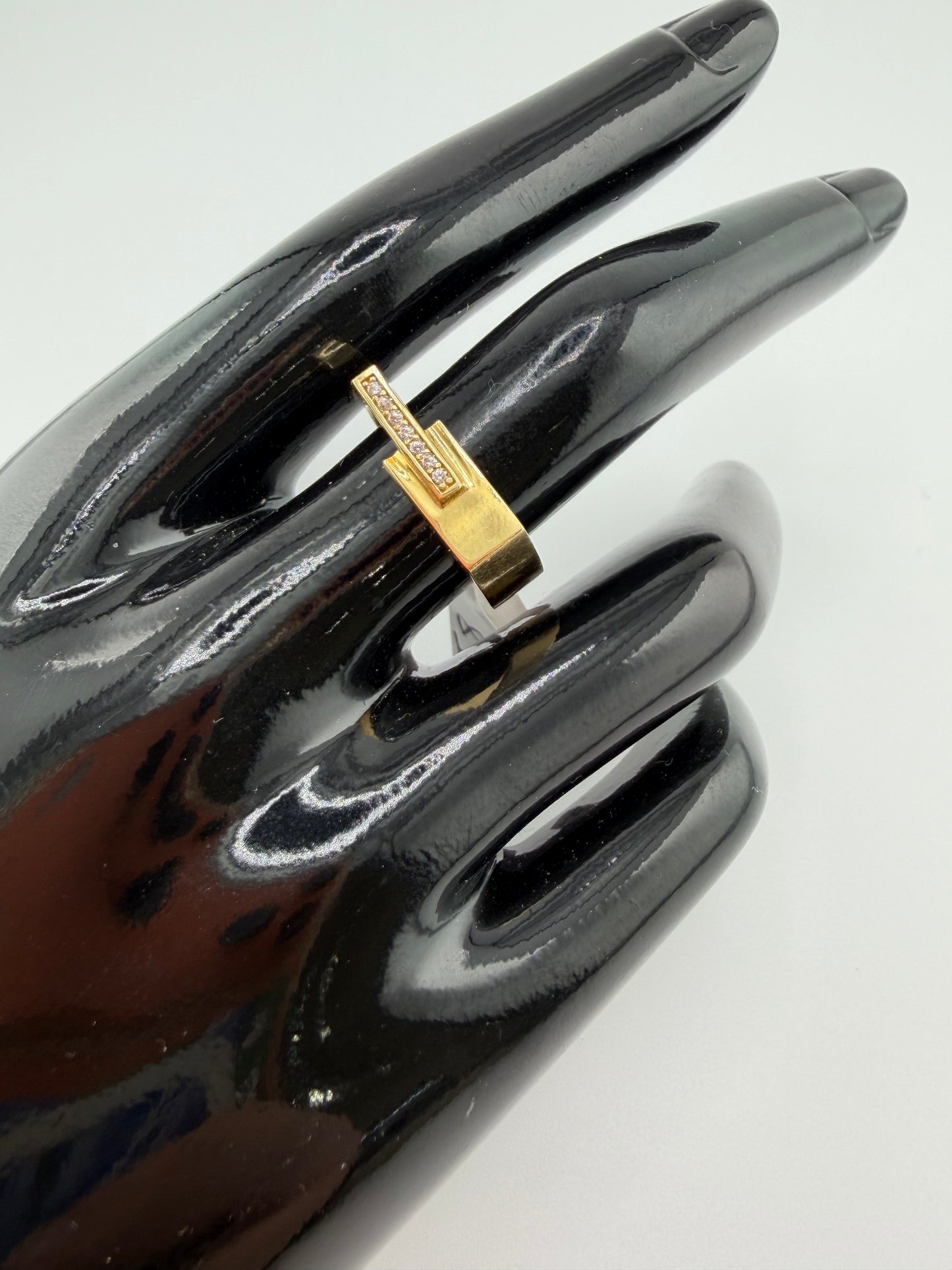 Bague Ruban Scintillant en Or 18K — 4,22 g