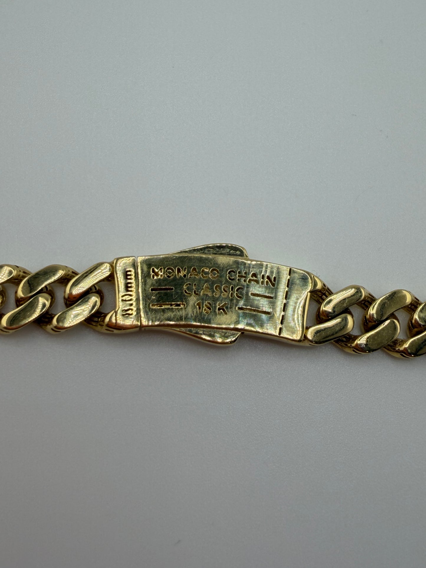 Collier Monaco Chain à maillons larges 8 mm en or 18K – 23,15 g