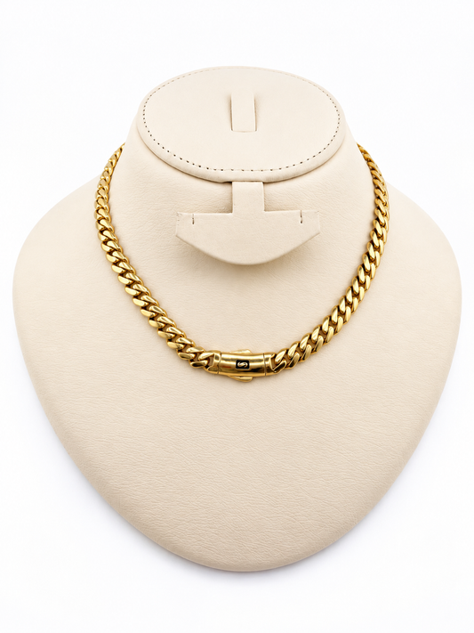 Collier Monaco Chain à maillons larges 8 mm en or 18K – 23,15 g