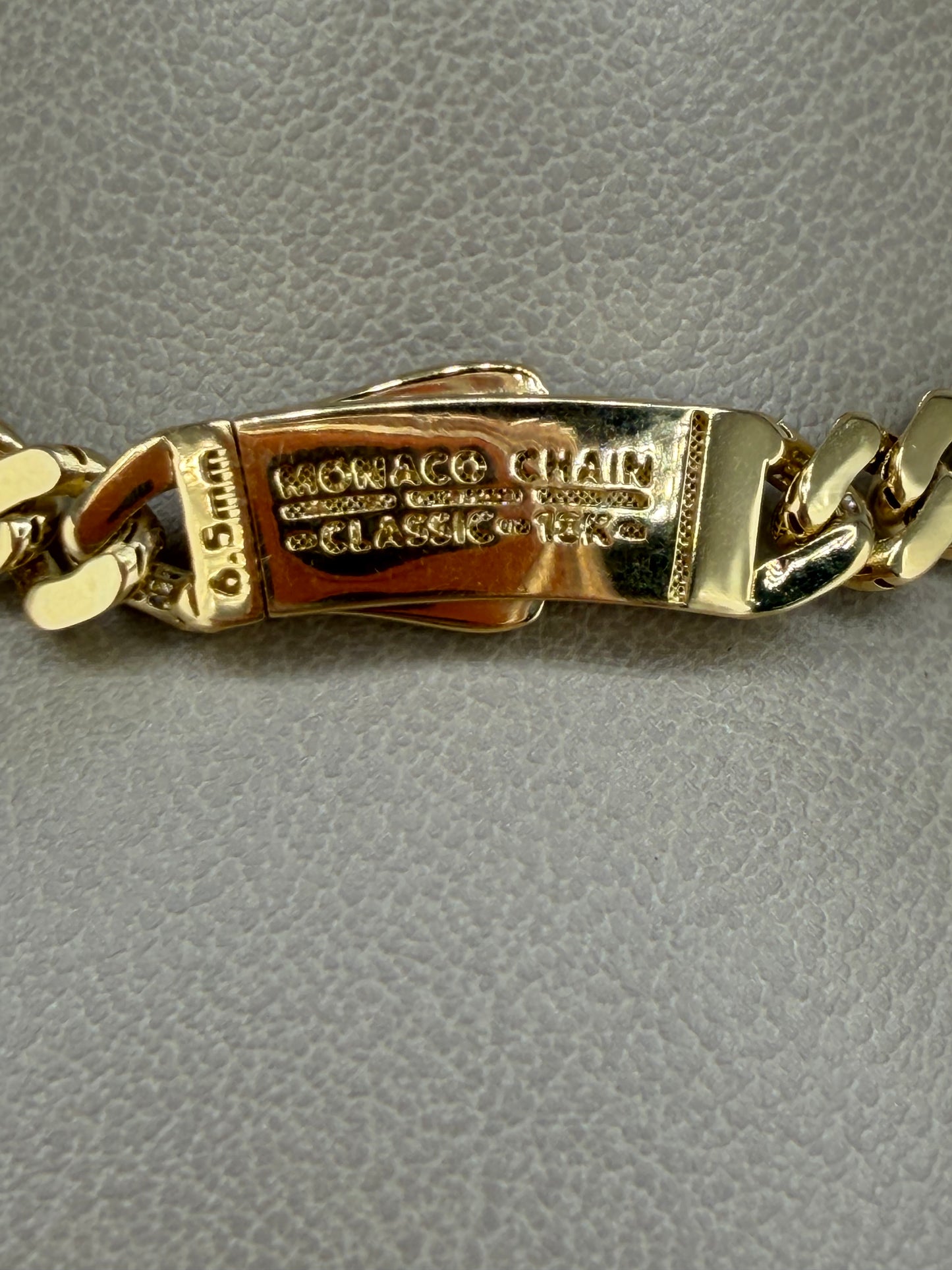 Collier Monaco Chain original en or 18K – 18,52 g