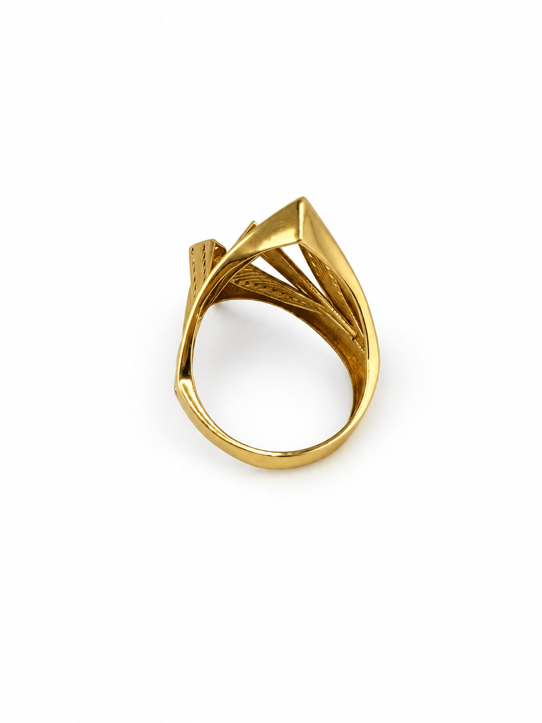 Bague géométrique en or 18K (750) – 2,77 g